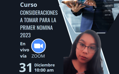 Consideraciones a tomar para la Primer Nomina 2023