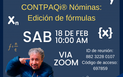 CONTPAQi® Nóminas: Edición de fórmulas